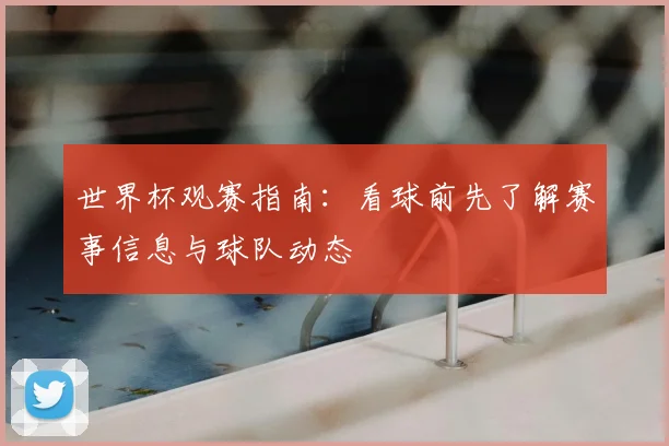 世界杯观赛指南：看球前先了解赛事信息与球队动态